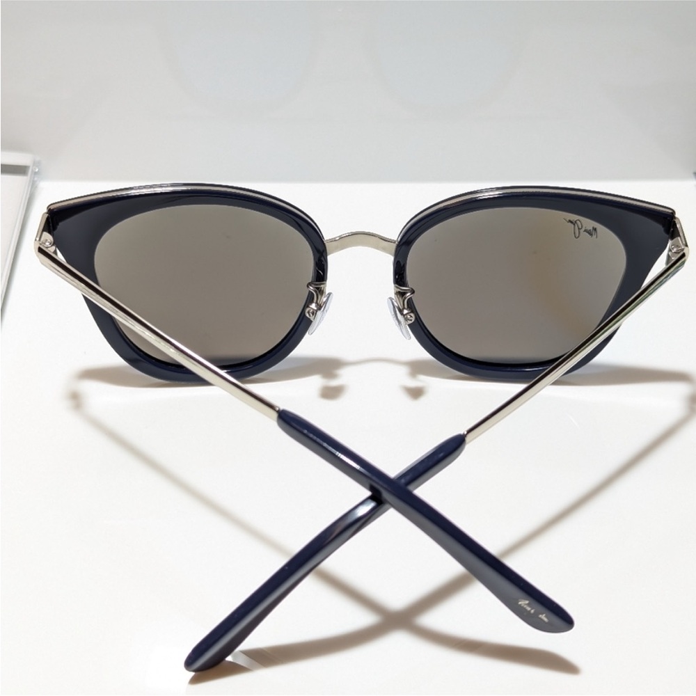 NEW Maui Jim Polarized Wood Rose in Navy with Blue Hawaii Glass Lenses - Picture 6 of 11